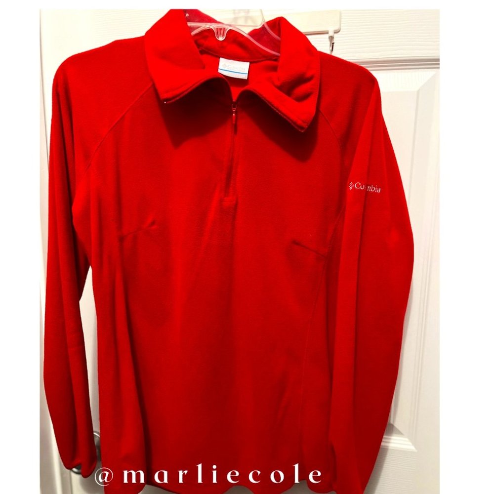 Red Fleece Columbia Shell Jacket